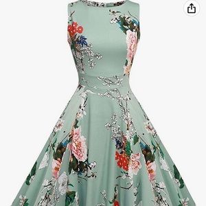 IHOT Vintage Tea Dress 1950's Floral Flare XL